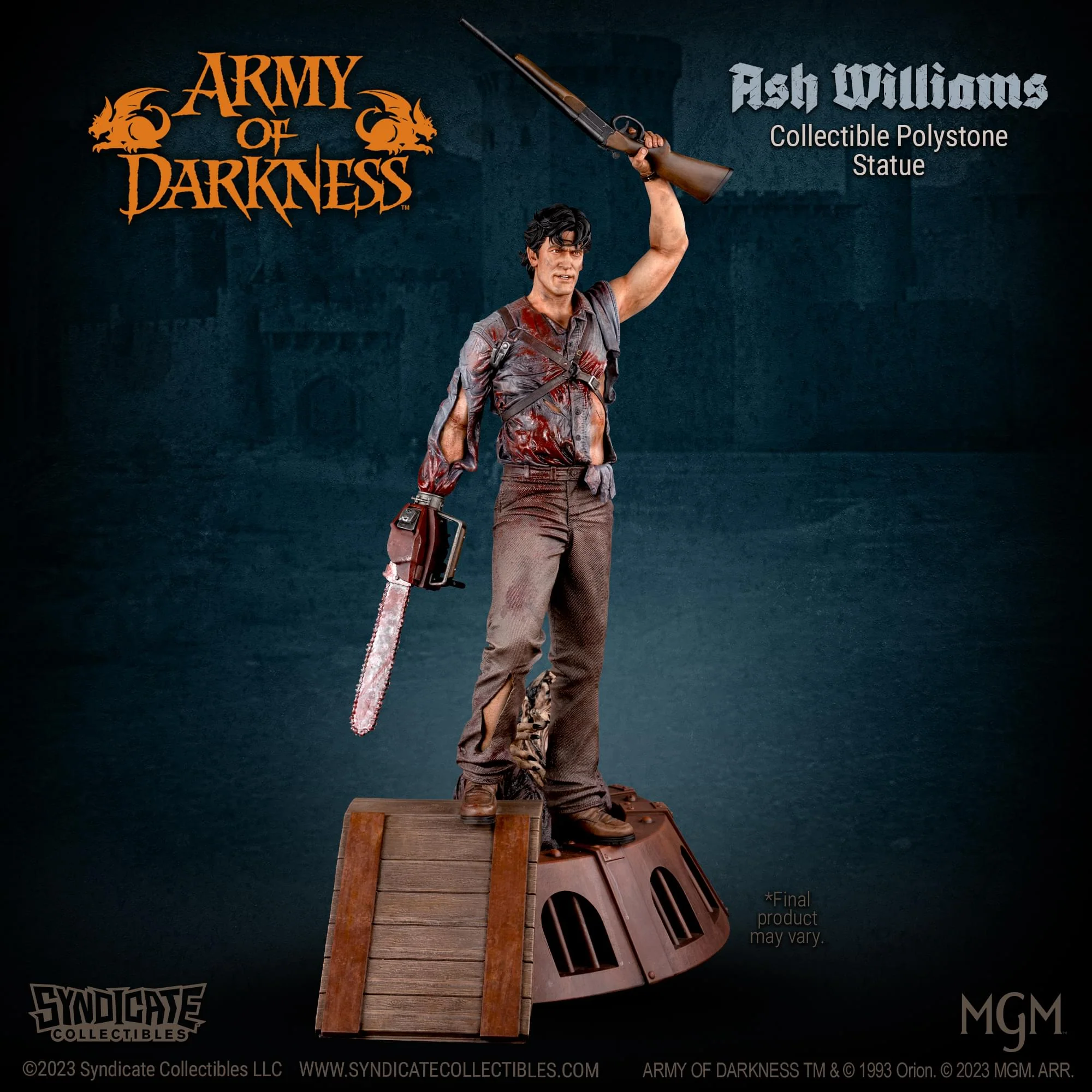 Army Of Darkness Ash Williams 1:4 Premium Polystone Statue | Apex Exclusive - Image 4
