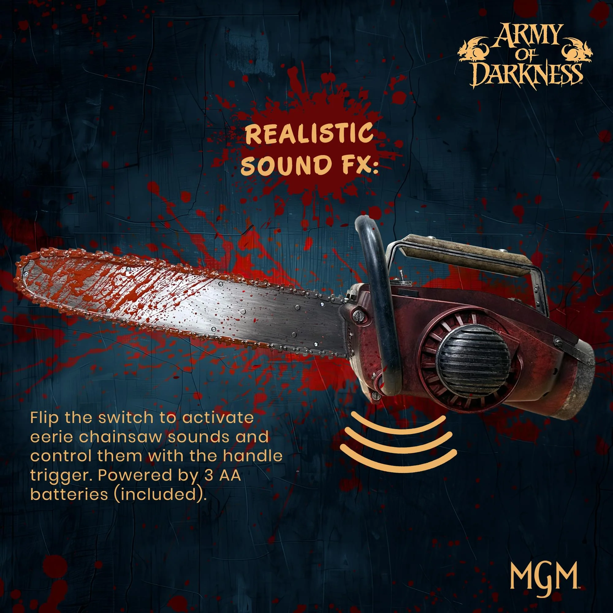 Army of Darkness Ash's Chainsaw 1:1 Scale Electronic Prop Replica - Image 7