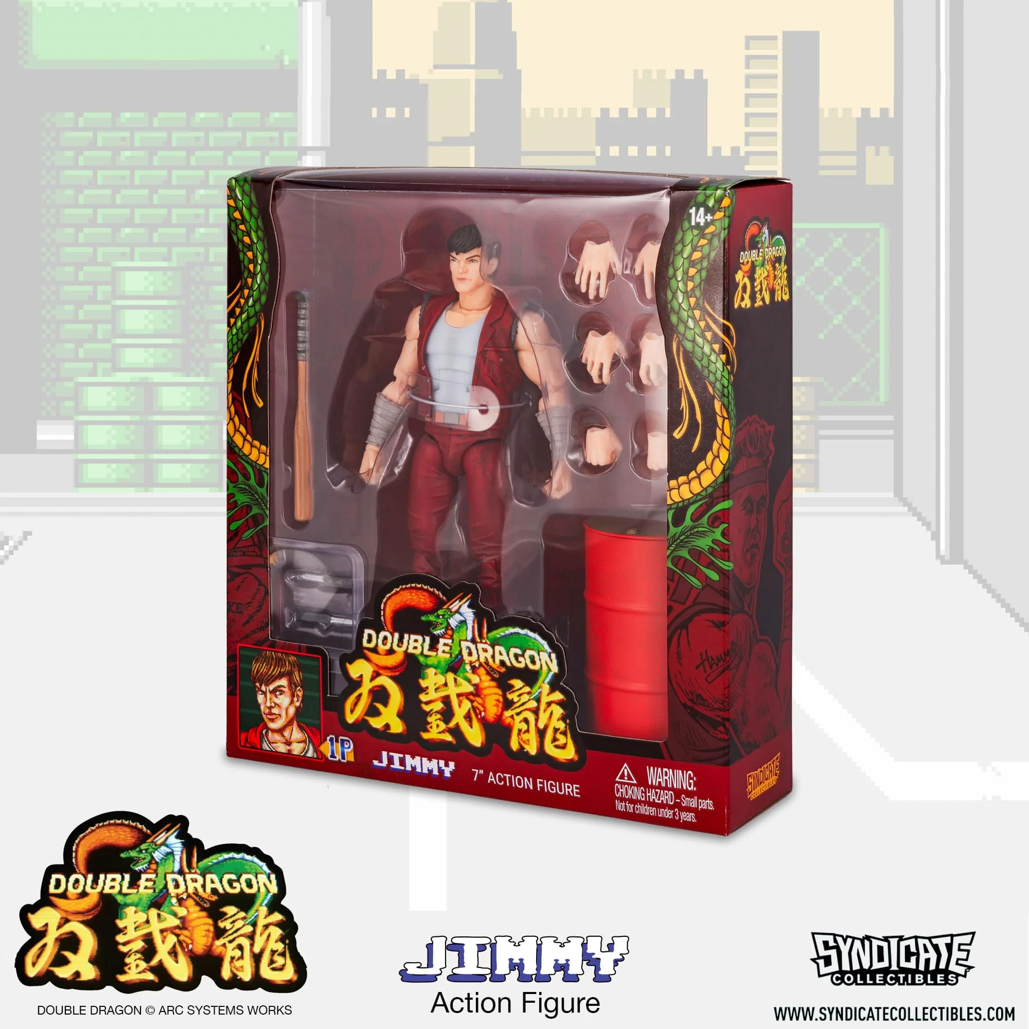 Double Dragon Jimmy Lee 7-Inch Deluxe Action Figure - Image 13