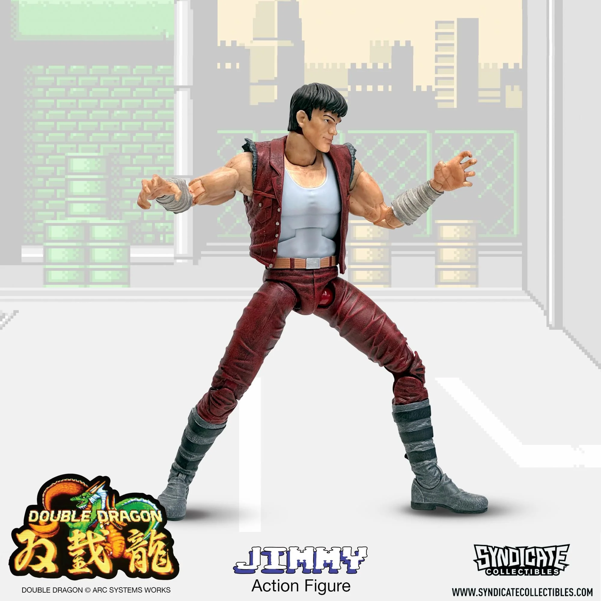 Double Dragon Jimmy Lee 7-Inch Deluxe Action Figure - Image 7